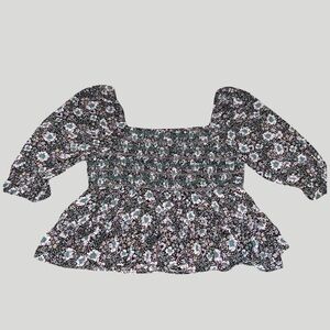 Floral Smocked Blouse